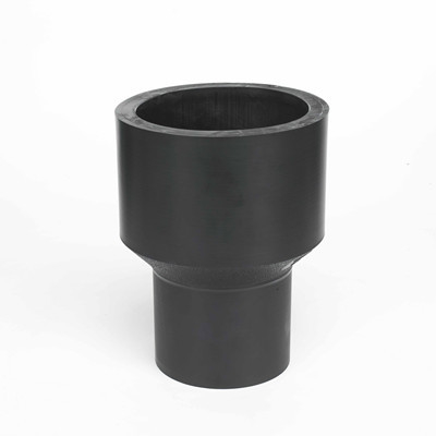 DN110*90 PE 100 HDPE পাইপ ফিটিং বাট ওয়েল্ডিং HDPE রিডুসার